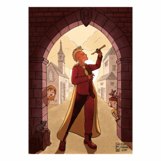 lámina print cuento el flautista de hamelin edu franco studio